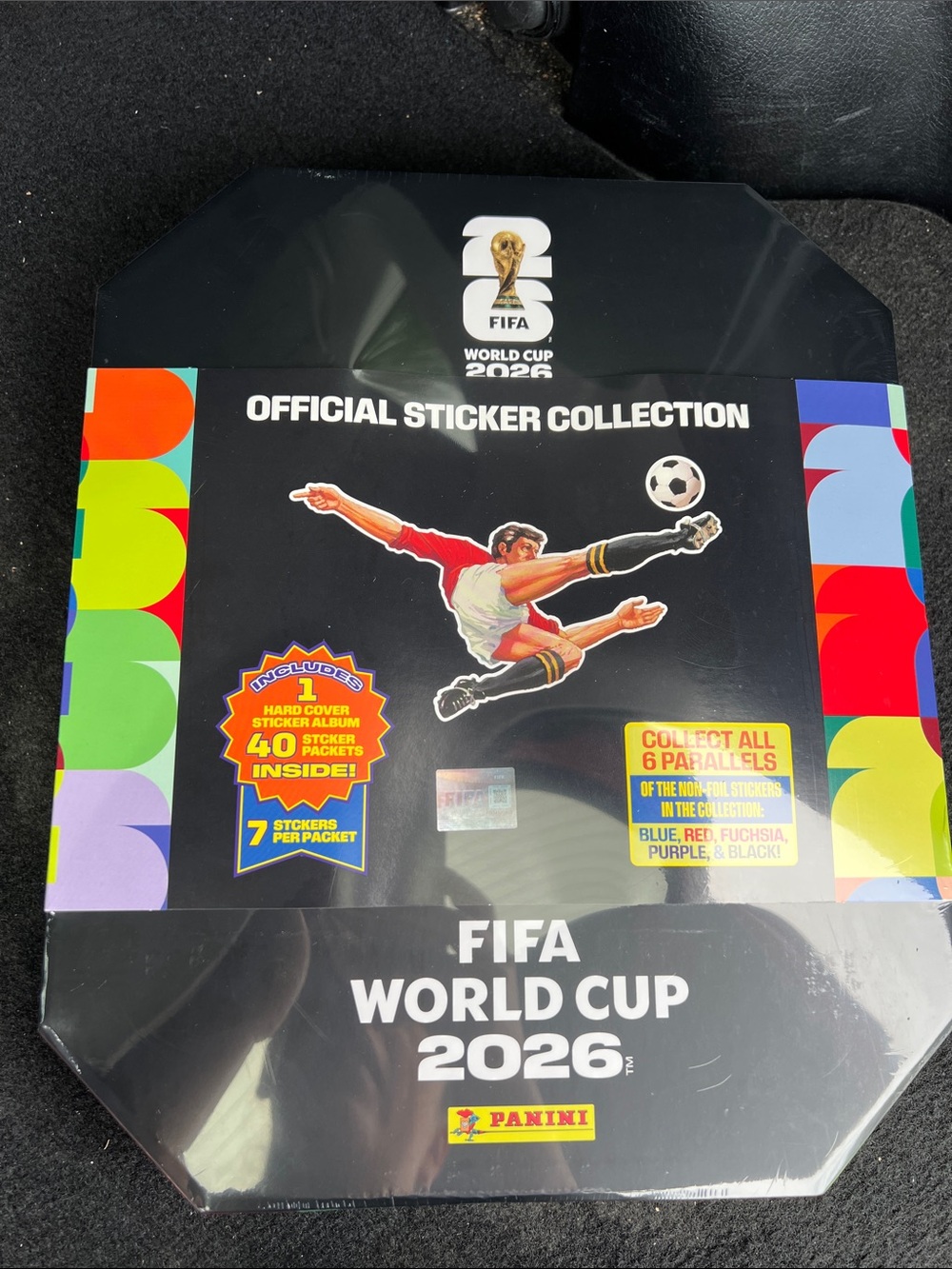 Panini FIFA World Cup 2026 Sticker Album – Black with Multicolor Accents